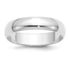 Budget 🎉 Women's 14K White Gold 5 Millimeter Lightweight Half Round Band by Belk & Co. 🎉