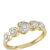 Hot Sale 🧨 1/10 ct. t.w. Diamond Accent Heart Ring in 10K Yellow Gold by Belk & Co. ⌛