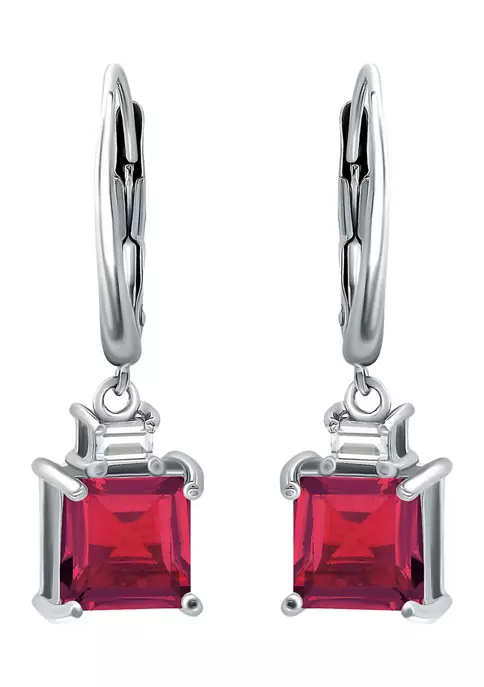 Outlet ❤️ Lab Created 3.73 ct. t.w. Created Pink and White Sapphire Drop Lever Back Earrings, Sterling Silver by Belk & Co. ⭐ 1 Outlet ❤️ Lab Created 3.73 ct. t.w. Created Pink and White Sapphire Drop Lever Back Earrings, Sterling Silver by Belk & Co. ⭐