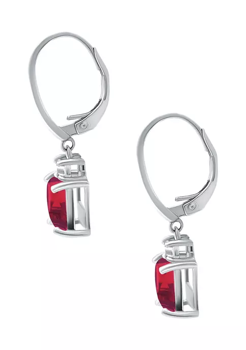 Outlet ❤️ Lab Created 3.73 ct. t.w. Created Pink and White Sapphire Drop Lever Back Earrings, Sterling Silver by Belk & Co. ⭐ 2 Outlet ❤️ Lab Created 3.73 ct. t.w. Created Pink and White Sapphire Drop Lever Back Earrings, Sterling Silver by Belk & Co. ⭐ - Image 2