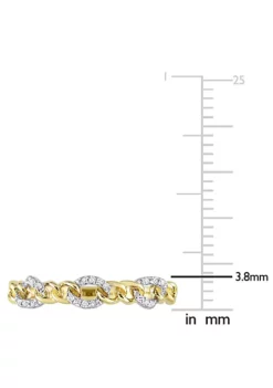 Brand new ✔️ Diamond Accent Link Ring in 10K Yellow Gold by Belk & Co. 👏 -DealsBelk & Co. Store Belk 12514