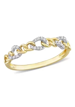 Brand new ✔️ Diamond Accent Link Ring in 10K Yellow Gold by Belk & Co. 👏 -DealsBelk & Co. Store Belk 12515