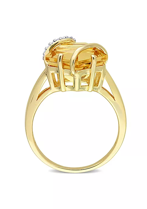 Flash Sale 🤩 Citrine and Diamond Accent Wrapped Ring in Yellow Plated Sterling Silver by Belk & Co. 🎁 3 Flash Sale 🤩 Citrine and Diamond Accent Wrapped Ring in Yellow Plated Sterling Silver by Belk & Co. 🎁 - Image 3