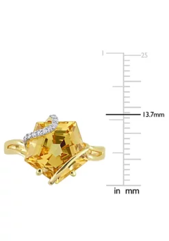 Flash Sale 🤩 Citrine and Diamond Accent Wrapped Ring in Yellow Plated Sterling Silver by Belk & Co. 🎁 9 Flash Sale 🤩 Citrine and Diamond Accent Wrapped Ring in Yellow Plated Sterling Silver by Belk & Co. 🎁 -DealsBelk & Co. Store Belk 12519