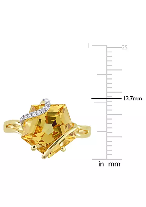 Flash Sale 🤩 Citrine and Diamond Accent Wrapped Ring in Yellow Plated Sterling Silver by Belk & Co. 🎁 4 Flash Sale 🤩 Citrine and Diamond Accent Wrapped Ring in Yellow Plated Sterling Silver by Belk & Co. 🎁 - Image 4