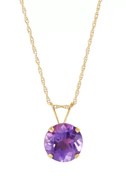Brand new ๐ 1.74 ct. t.w. Amethyst Pendant Necklace in 10K Yellow Gold by Belk & Co. ๐