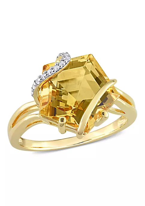 Flash Sale 🤩 Citrine and Diamond Accent Wrapped Ring in Yellow Plated Sterling Silver by Belk & Co. 🎁 6 Flash Sale 🤩 Citrine and Diamond Accent Wrapped Ring in Yellow Plated Sterling Silver by Belk & Co. 🎁 - Image 6