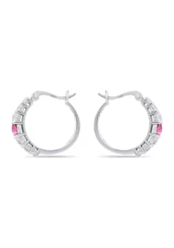 Budget ⭐ 5/8 ct. t.w. Created Pink Sapphires and 5/8 ct. t.w. Created White Sapphire Hoop Earrings in Sterling Silver by Belk & Co. 🔥 5 Budget ⭐ 5/8 ct. t.w. Created Pink Sapphires and 5/8 ct. t.w. Created White Sapphire Hoop Earrings in Sterling Silver by Belk & Co. 🔥 -DealsBelk & Co. Store Belk 12542
