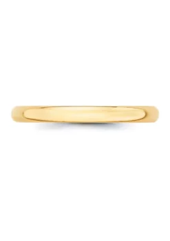Promo 💯 Men's 14K Yellow Gold 2.5 Millimeter Lightweight Half Round Band by Belk & Co. 🔥 -DealsBelk & Co. Store Belk 12556