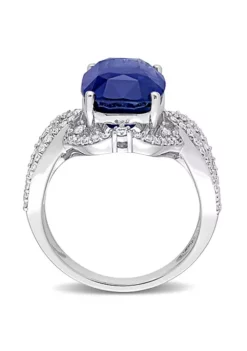 Best deal ⌛ Blue Sapphire Fashion Ring 14k White Gold by Belk & Co. 🎁 -DealsBelk & Co. Store Belk 12610