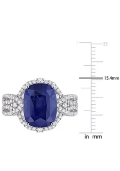 Best deal ⌛ Blue Sapphire Fashion Ring 14k White Gold by Belk & Co. 🎁 -DealsBelk & Co. Store Belk 12611