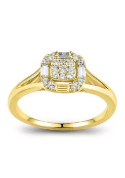 Best deal โญ 1/4 ct. t.w. Diamonds Ring in 10K Yellow Gold by Belk & Co. โญ