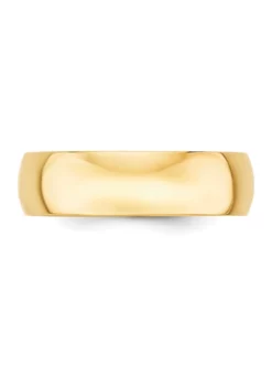 Outlet 💯 Women's 14K Yellow Gold 6 Millimeter Lightweight Half Round Band by Belk & Co. 💯 -DealsBelk & Co. Store Belk 1263