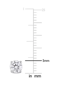 Hot Sale 🔥 1 ct. t.w. Created Moissanite Solitaire Stud Earrings in 10k White Gold by Belk & Co. 😀 -DealsBelk & Co. Store Belk 12630