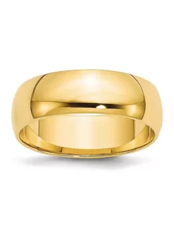 Outlet 💯 Women's 14K Yellow Gold 6 Millimeter Lightweight Half Round Band by Belk & Co. 💯 -DealsBelk & Co. Store Belk 1264