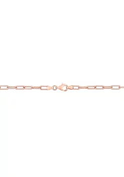 Best Sale 👍 3.5MM Polished Paperclip Chain Bracelet in 18k Rose Gold Plated Sterling Silver, 7.5" by Belk & Co. ⭐ -DealsBelk & Co. Store Belk 12640