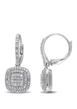 Best Sale 🤩 1/2 ct. t.w. Diamond Layered Halo Earrings in Sterling Silver by Belk & Co. 😍 -DealsBelk & Co. Store Belk 12690