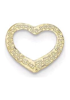 Discount 😉 14K Yellow Gold Polished Mini Floating Heart Slide by Belk & Co. 😍 -DealsBelk & Co. Store Belk 1271