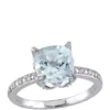 Best reviews of 😍 2.14 ct. t.w. Aquamarine and 1/10 ct. t.w. Diamond Accent Ring in 10K White Gold by Belk & Co. 😍