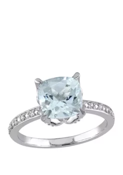 Best reviews of 😍 2.14 ct. t.w. Aquamarine and 1/10 ct. t.w. Diamond Accent Ring in 10K White Gold by Belk & Co. 😍 -DealsBelk & Co. Store Belk 12722