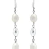 Top 10 👍 10 mm x 8 mm Freshwater Pearl Drop Earrings in Sterling Silver by Belk & Co. ✨