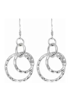 Discount 🥰 Sterling Silver Stampato Drop Earring by Belk & Co. 🎁 -DealsBelk & Co. Store Belk 12762
