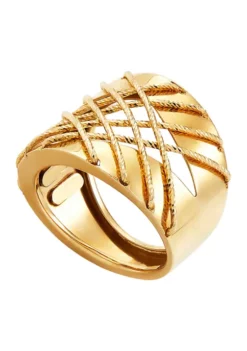 Hot Sale 🔔 Crisscross Wire Design Ring in 10K Yellow Gold by Belk & Co. 💯