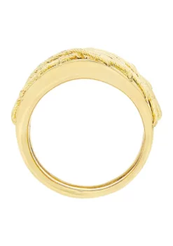 Hot Sale 🔔 Crisscross Wire Design Ring in 10K Yellow Gold by Belk & Co. 💯 -DealsBelk & Co. Store Belk 12776