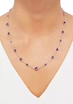 Cheapest 🥰 Amethyst Necklace in Sterling Silver by Belk & Co. 🔥 -DealsBelk & Co. Store Belk 12782