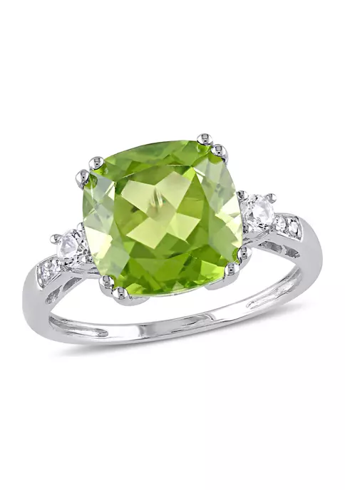 Coupon โ๏ธ Peridot And Created White Sapphire Ring With Diamonds In 10K White Gold by Belk & Co. ๐ฅ 1 Coupon โ๏ธ Peridot And Created White Sapphire Ring With Diamonds In 10K White Gold by Belk & Co. ๐ฅ