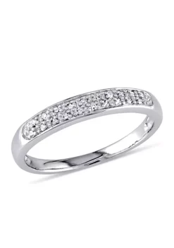 Promo 👍 1/10 ct. t.w. Diamond Anniversary Band in 10K White Gold by Belk & Co. 🌟 -DealsBelk & Co. Store Belk 12813