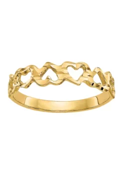 Outlet 🛒 14K Yellow Gold Heart Ring by Belk & Co. 🤩