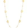 Cheap ✨ Heart with Bead Rolo Chain in 10K Yelow Gold Necklace by Belk & Co. 🎉