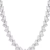 Buy 😀 Lab Created 39.50 ct. t.g.w. Created White Sapphire Teardrop Tennis Necklace in Sterling Silver by Belk & Co. 🔔