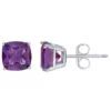 Buy 👍 Sterling Silver 6mm Cushion Amethyst Stud Earrings by Belk & Co. 😀
