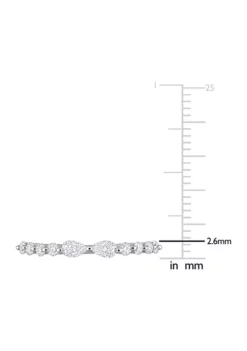 Best Pirce 🛒 2/5 ct. t.w. Created Moissanite Semi-Eternity Ring in Sterling Silver by Belk & Co. 🌟 -DealsBelk & Co. Store Belk 12892