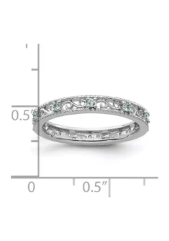 Flash Sale ⭐ 1/5 ct. t.w. Blue Topaz Stackable Expressions Ring in Sterling Silver by Belk & Co. 🔔 -DealsBelk & Co. Store Belk 12909