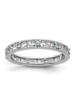 Flash Sale ⭐ 1/5 ct. t.w. Blue Topaz Stackable Expressions Ring in Sterling Silver by Belk & Co. 🔔 -DealsBelk & Co. Store Belk 12910