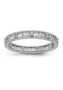 Flash Sale ⭐ 1/5 ct. t.w. Blue Topaz Stackable Expressions Ring in Sterling Silver by Belk & Co. 🔔 -DealsBelk & Co. Store Belk 12911