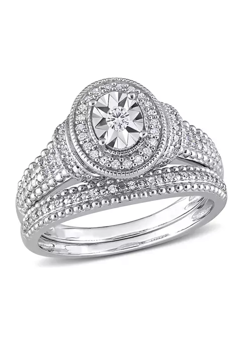 Best reviews of โญ 1/4 CT TW Diamond Oval Bridal Ring Set in Sterling Silver by Belk & Co. ๐ 1 Best reviews of โญ 1/4 CT TW Diamond Oval Bridal Ring Set in Sterling Silver by Belk & Co. ๐