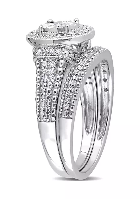 Best reviews of โญ 1/4 CT TW Diamond Oval Bridal Ring Set in Sterling Silver by Belk & Co. ๐ 3 Best reviews of โญ 1/4 CT TW Diamond Oval Bridal Ring Set in Sterling Silver by Belk & Co. ๐ - Image 3