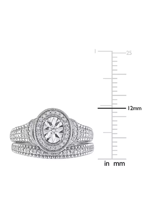 Best reviews of โญ 1/4 CT TW Diamond Oval Bridal Ring Set in Sterling Silver by Belk & Co. ๐ 4 Best reviews of โญ 1/4 CT TW Diamond Oval Bridal Ring Set in Sterling Silver by Belk & Co. ๐ - Image 4