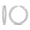 Budget 😉 Lab Created 6.90 ct. t.g.w. Created White Sapphire Inside-Outside Hoop Earrings in Sterling Silver by Belk & Co. 🛒
