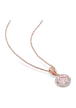Promo 🌟 3 ct. t.w. Morganite and 1/5 ct. t.w. Diamond Halo Ring, Necklace, and Stud Earrings Set in 10k Rose Gold by Belk & Co. 👏 8 Promo 🌟 3 ct. t.w. Morganite and 1/5 ct. t.w. Diamond Halo Ring, Necklace, and Stud Earrings Set in 10k Rose Gold by Belk & Co. 👏 -DealsBelk & Co. Store Belk 12963