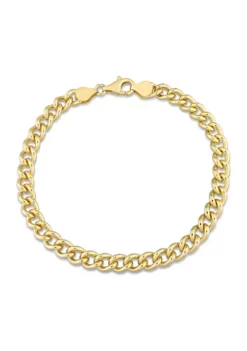 Brand new 😉 18k Yellow Gold Plated Sterling Silver 6.5mm Curb Link Chain Anklet, 9" by Belk & Co. 🔔