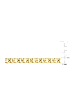 Brand new 😉 18k Yellow Gold Plated Sterling Silver 6.5mm Curb Link Chain Anklet, 9" by Belk & Co. 🔔 -DealsBelk & Co. Store Belk 12980