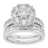 Discount ❤️ 3 ct. t.w. Diamond Bridal Ring Set in 10K White Gold by Belk & Co. 🌟