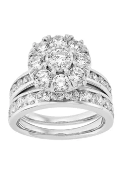 Discount ❤️ 3 ct. t.w. Diamond Bridal Ring Set in 10K White Gold by Belk & Co. 🌟