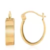 New 🛒 14k Yellow Gold Band Hoop Earrings by Belk & Co. ⭐
