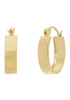 New 🛒 14k Yellow Gold Band Hoop Earrings by Belk & Co. ⭐ -DealsBelk & Co. Store Belk 1301